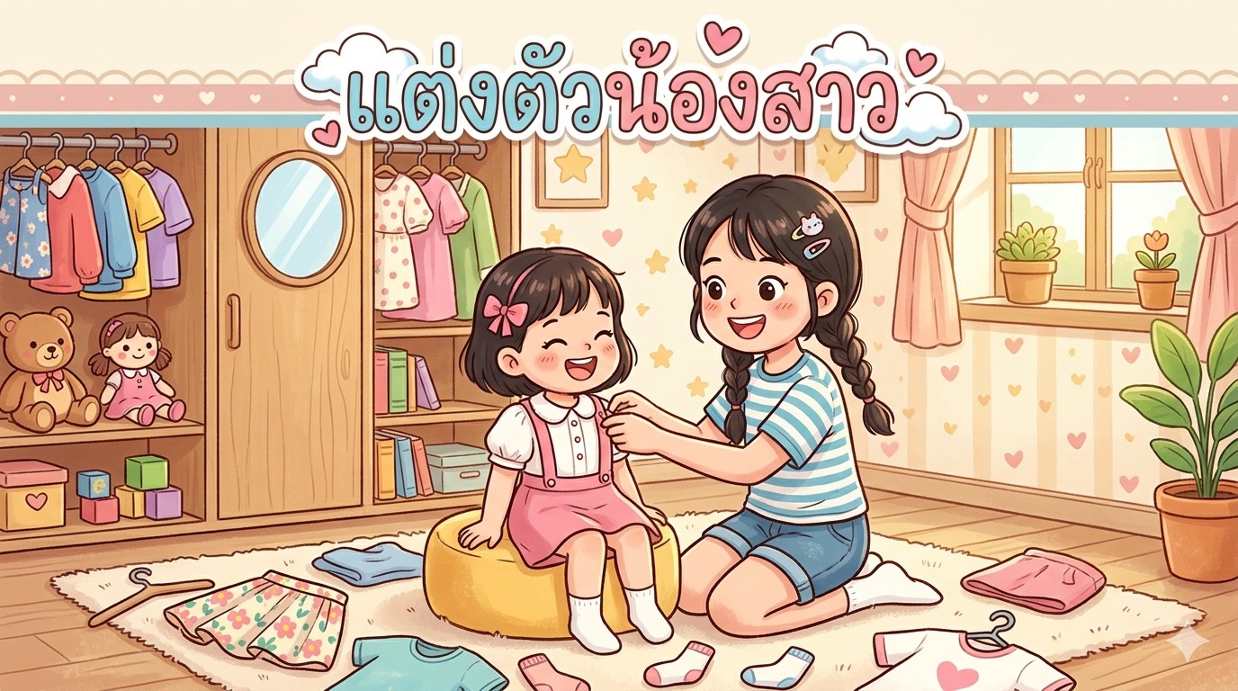 แต่งตัวน้องสาว